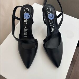 Calvin Klein Black Pointed Toe Heels